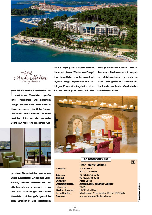 La Cuisine Magazin | Reisespecial | Hotel Monte Mulini, Rovinj/Kroatien